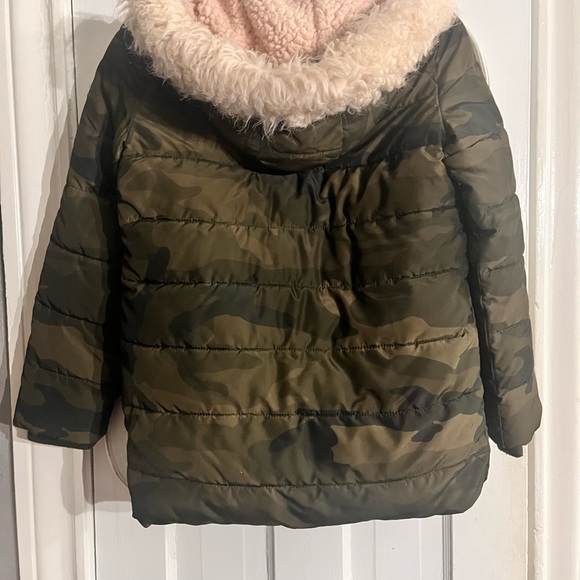 Abercrombie & Fitch Jacket Kids Camouflage Puffer Sherpa REMOVABLE HOOD UNISEX - Picture 3 of 9